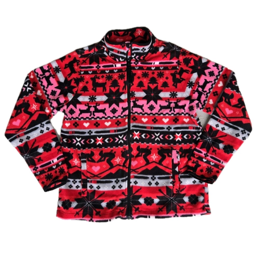 VERA BRADLEY Jacket Womens Small Zipper Front Pockets Long Sleeve Fleece Nordic